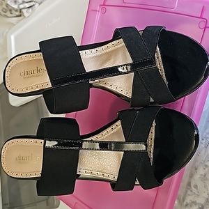 Charles David high heeled black shoes